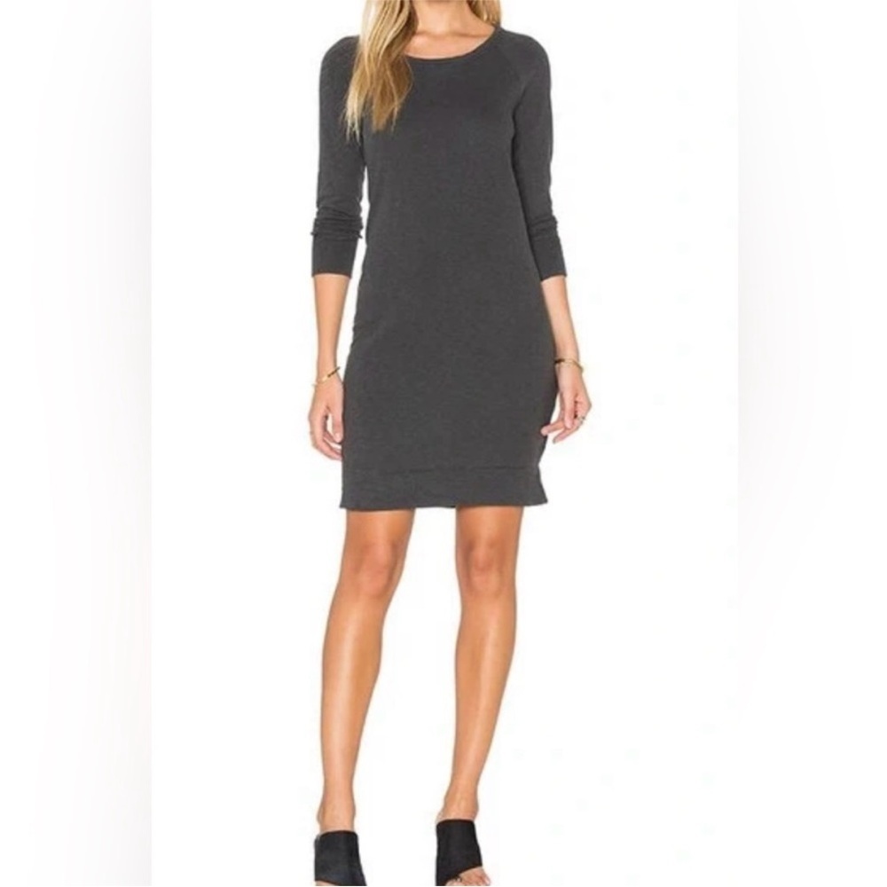 Standard James Perse Charcoal Long Sleeve Sweatshirt Dress Size 2(Medium)